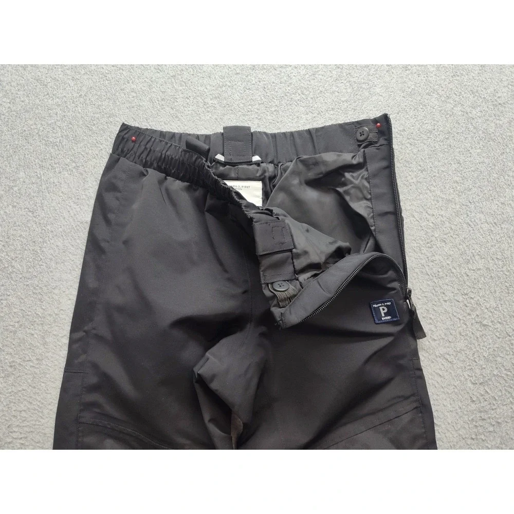 Polarn O Pyret Kid Snow Pant 5 Black Waterproof Elastic Waist Pull On Trouser
